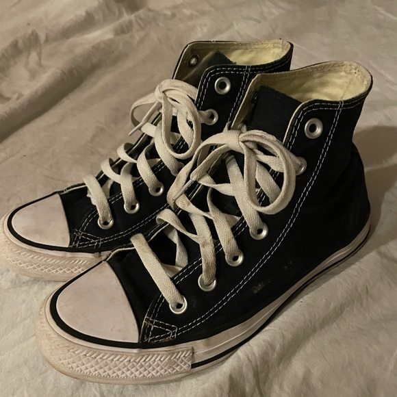 Converse Shoes - Black high top converse size 6.5 W
